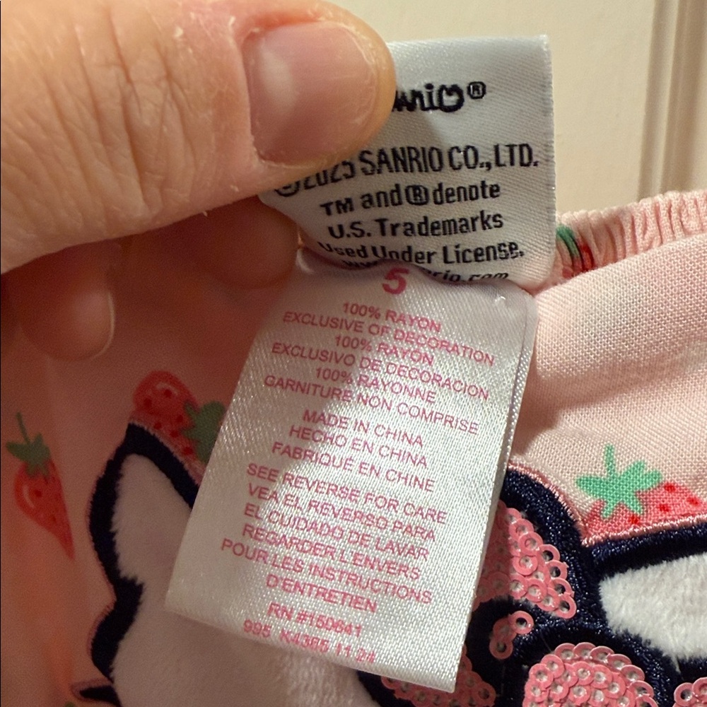 Hello Kitty Pink Strawberry Adjustable Jumpsuit with Pockets - Picture 7 of 9